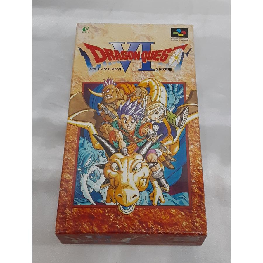 ドラゴンクエストVI 幻の大地 ドラクエ6 スーパーファミコン SFC ゲームソフト 箱・説明書・ハガキ・チラシ・マップ付き 動作確認済み | 