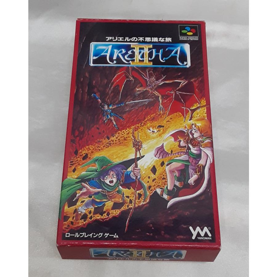 ARETHAII アリエルの不思議な旅 アレサ2 アレサII スーパーファミコン SFC ゲームソフト 箱・説明書・ハガキ付き 動作確認済み | 