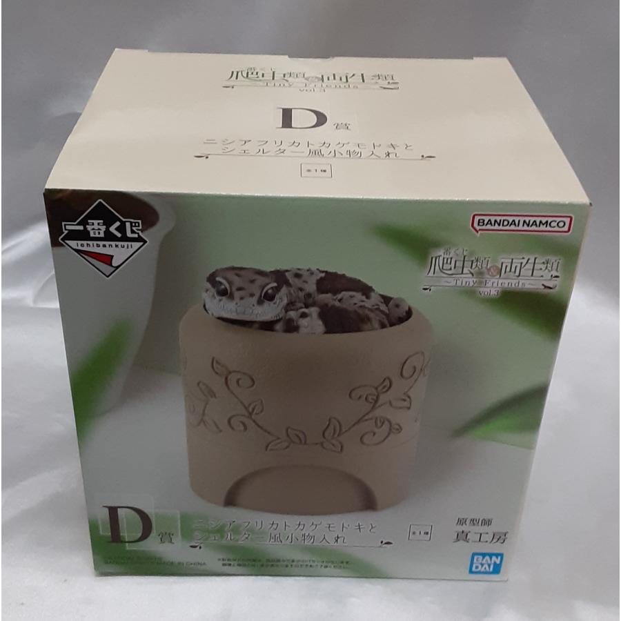 D賞 ニシアフリカトカゲモドキとシェルター風小物入れ 一番くじ 爬虫類＆両生類 Tiny Friends vol.3 フィギュア | 