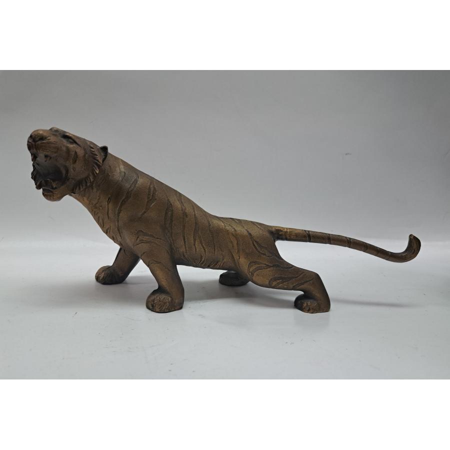 虎の置物 約33cm アンティーク レトロ インテリア オブジェ ペーパーウェイト | 
