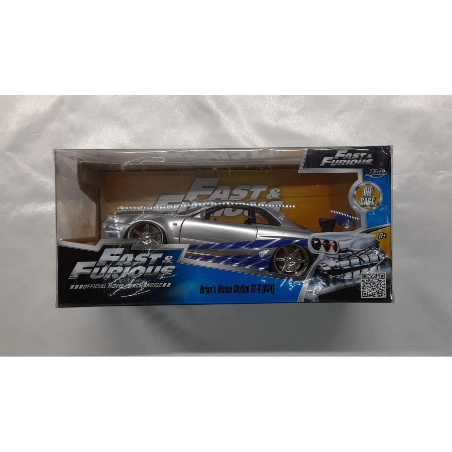 Jada 1/24 FAST&FURIOUS BRIAN`S スカイラインGT-R (R34) ワイルドスピード ミニカー 未開封 | 