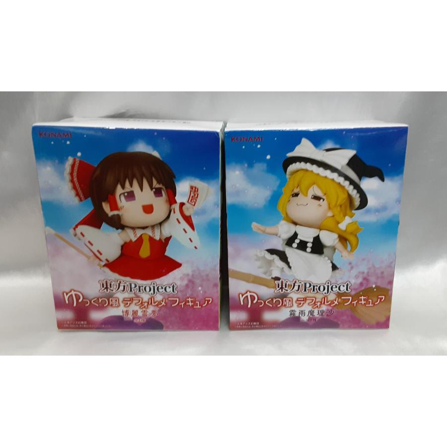 博麗霊夢 霧雨魔理沙 東方Project ゆっくり風デフォルメフィギュア 2種