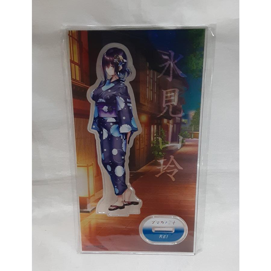 アマカノ2＋コラボカフェ　BIGアクリルスタンド　氷見山玲　ピロ水 アマカノ 2 + 氷見山玲 コラボカフェ 限定 BIG アクリルスタンド