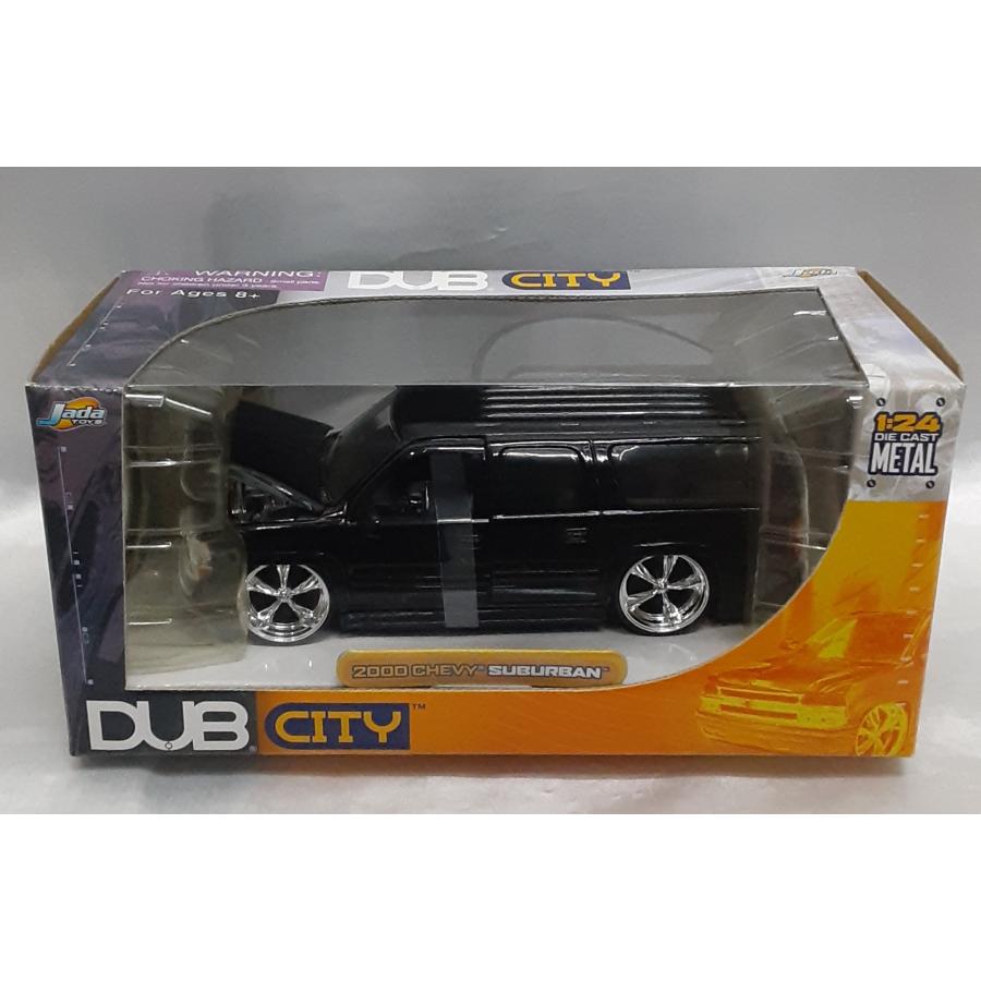 1/24 2000 CHEVY SUBURBAN シェビー サバーバン DUB CITY Jada TOYS ブラック 黒 ダイキャスト METAL ミニカー 未開封 | 