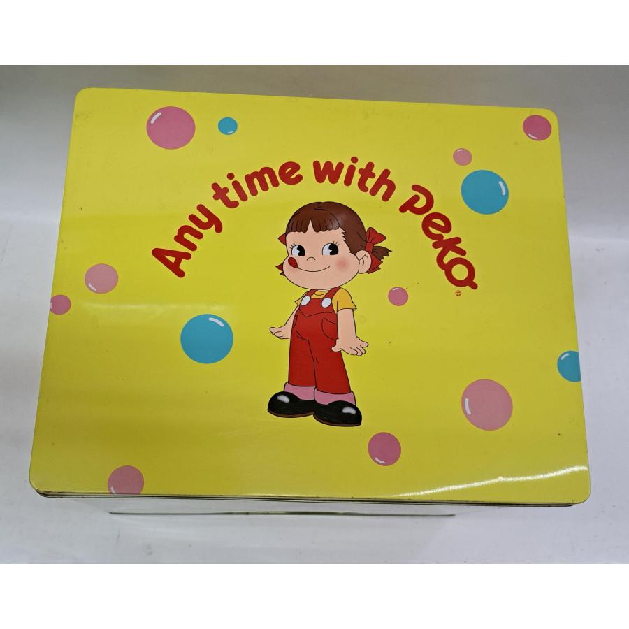 ペコちゃん 缶ケース 約36×29×25cm Any time with Peko スチール缶