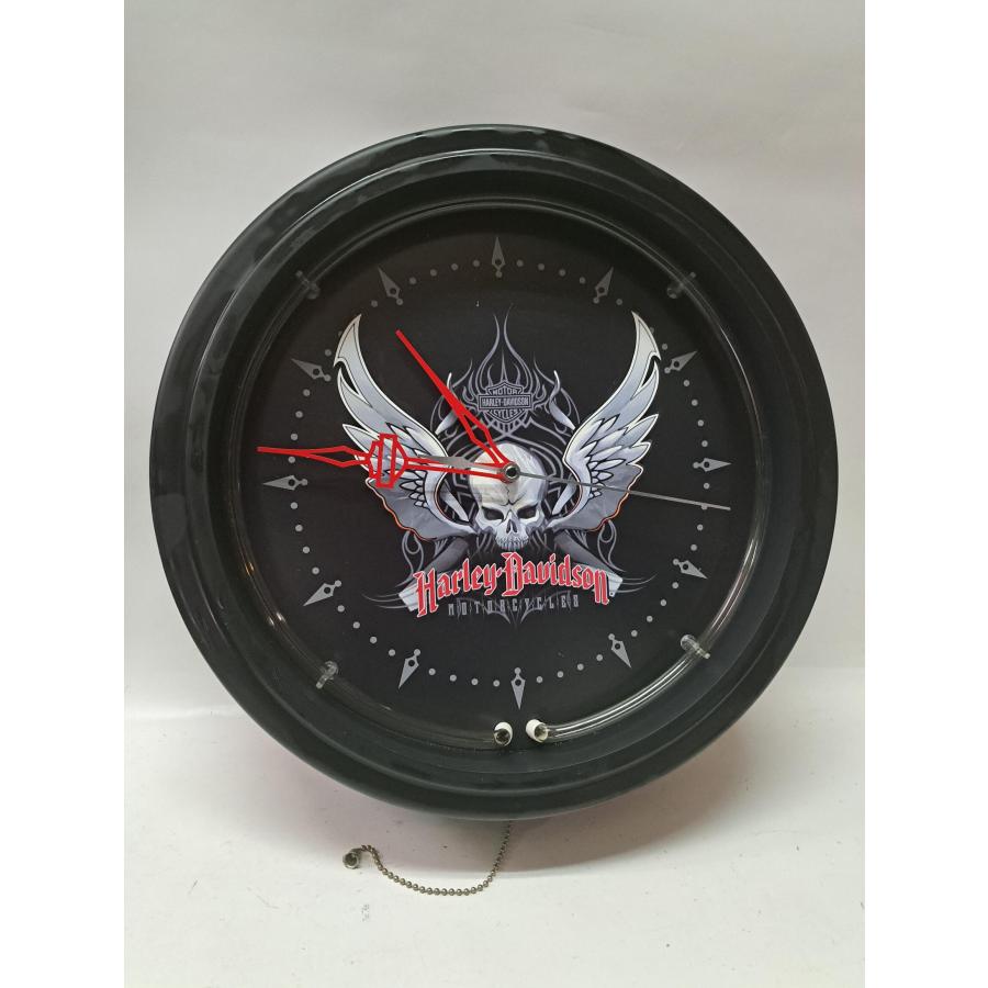 ハーレーダビッドソン 壁掛け時計 ジャンク品 直径約38cm インテリア | 