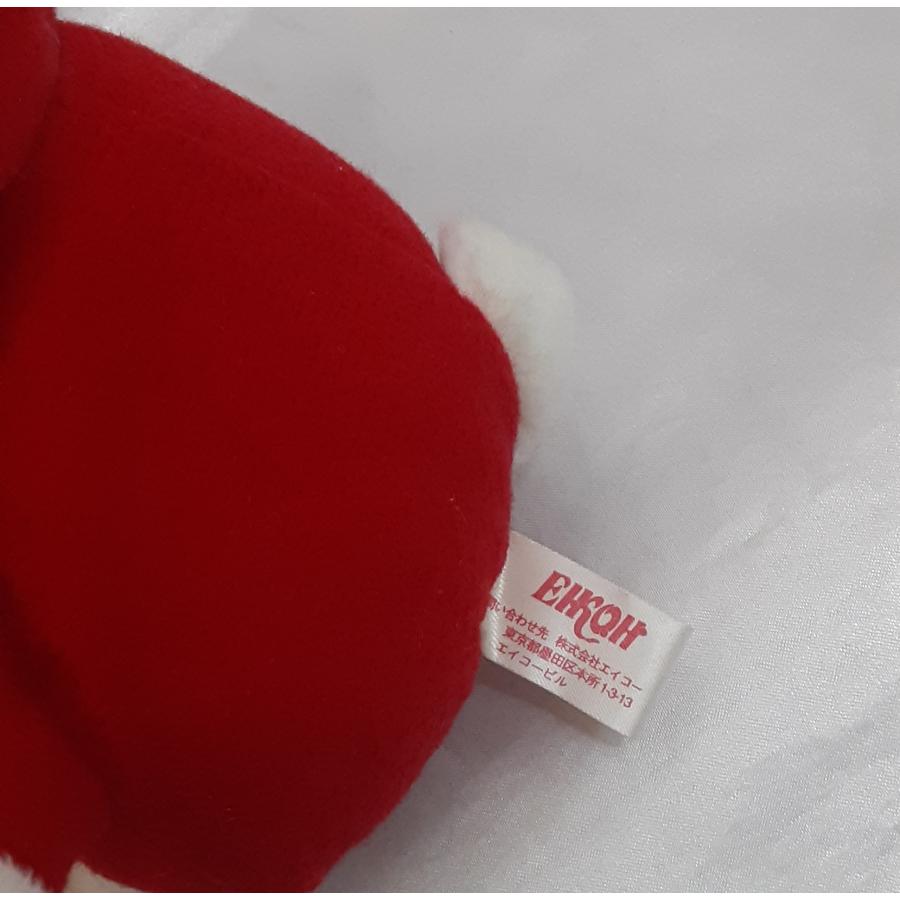 イチゴの着ぐるみ着た ハローキティ ピンクリボン ぬいぐるみ 1999年 赤 いちごフード 苺 サンリオ エイコー タグ無し 全長約19cm |  | 02