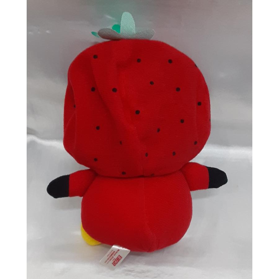 イチゴの着ぐるみ着た バッドばつ丸 ぬいぐるみ 1999年 赤 レッド いちごフード 苺 サンリオ エイコー タグ無し 全長約19cm |  | 01