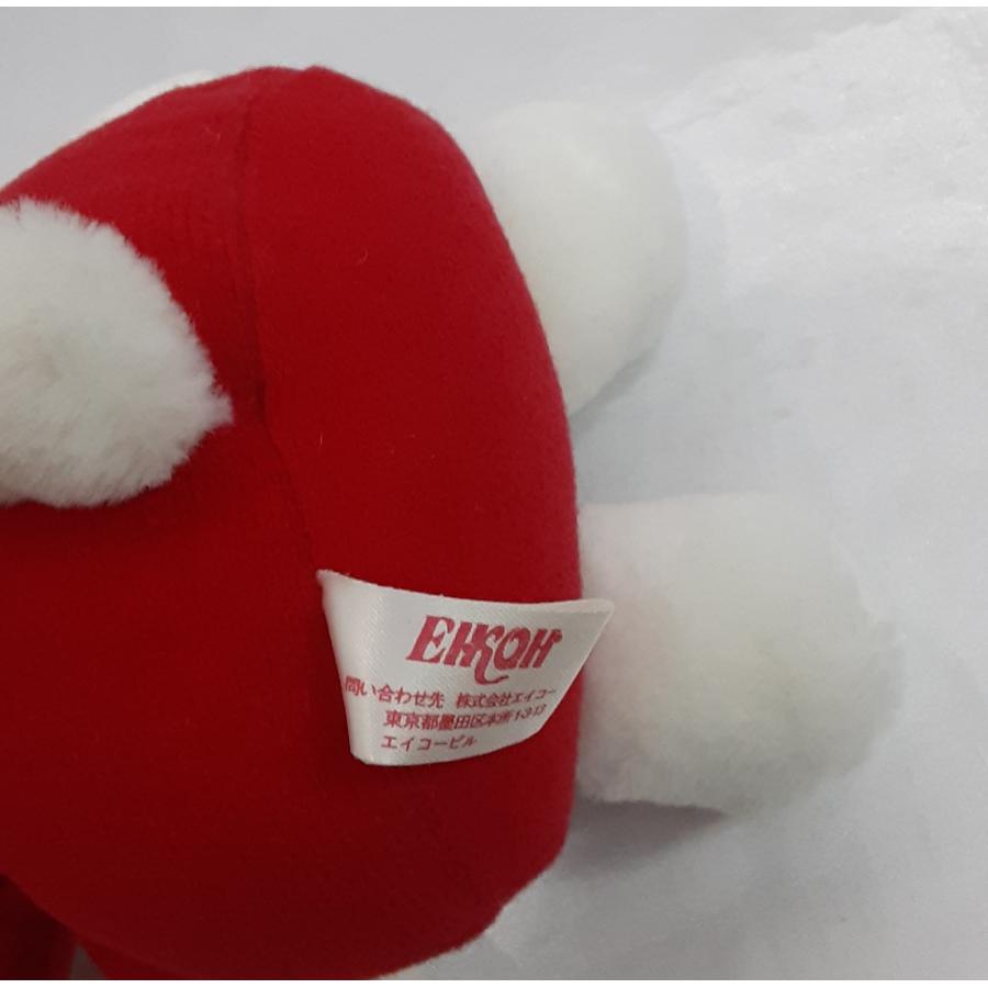 イチゴの着ぐるみ着た ハローキティ イエローリボン ぬいぐるみ 1999年 赤 いちごフード 苺 サンリオ エイコー タグ無し 全長約19cm |  | 02