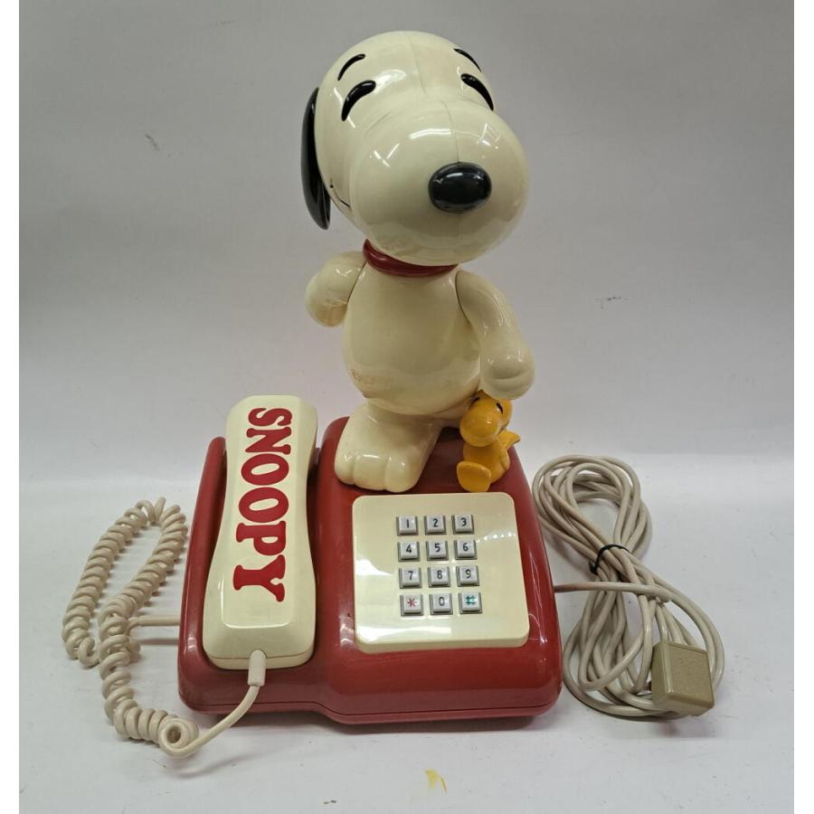スヌーピー 電話機 プッシュ式 TOMY トミー 田村電機製作所 インテリア 現状品 （動作未確認） 昭和56年 レトロ 当時物 | 