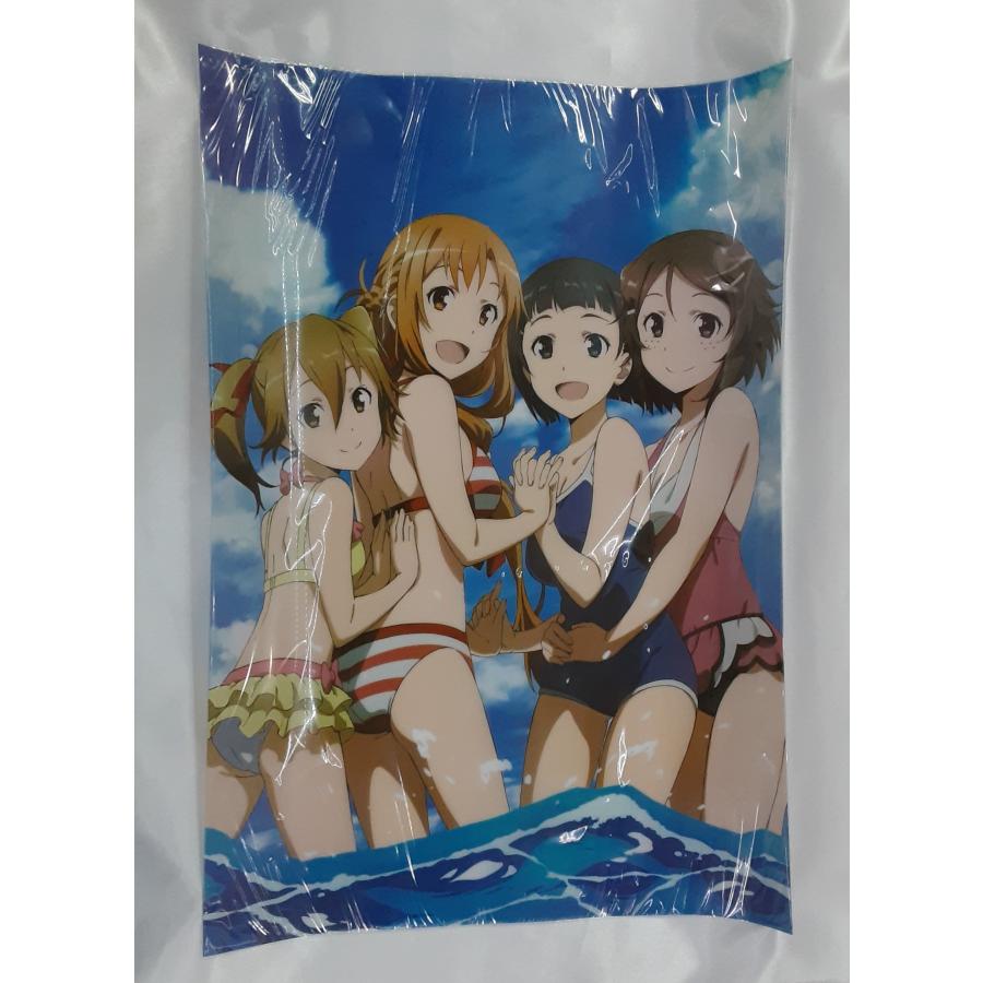 描き下ろしイラストA3クリアポスター 集合 「Blu-ray/DVD ソードアート・オンライン Extra Edition」 メーカー先着特典 | 