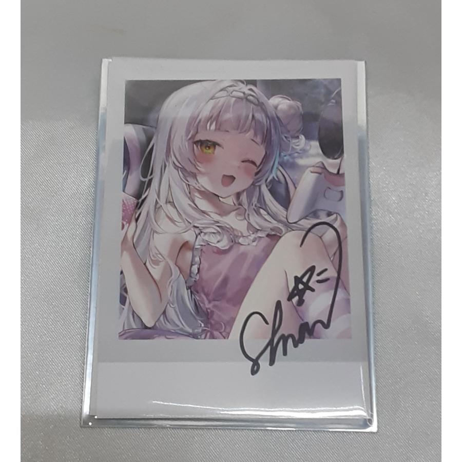 紫咲シオン 直筆サイン入り Ameもち描き下ろし チェキ風ブロマイドカード 活動5周年記念 特典 グッズ ホロライブ hololive 未開封 | 