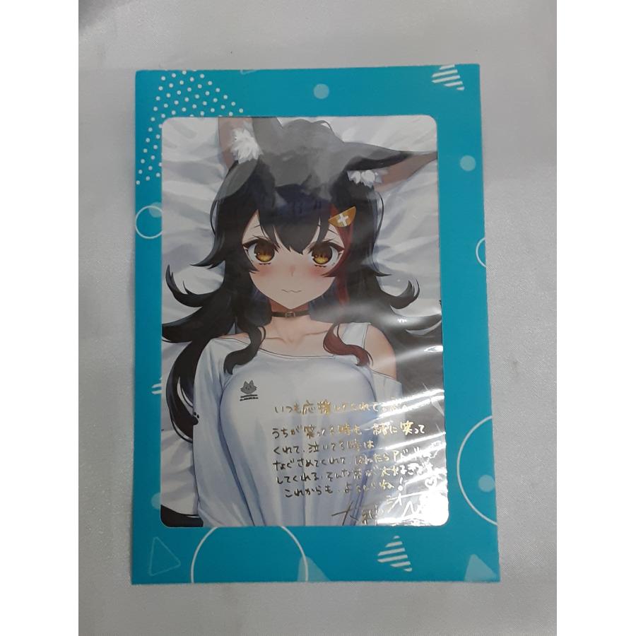 大神ミオ 箔押し複製サイン＆メッセージ入り 泉彩描き下ろし ポストカード 誕生日記念 2022 ホロライブ hololive グッズ 未開封 |  | 02