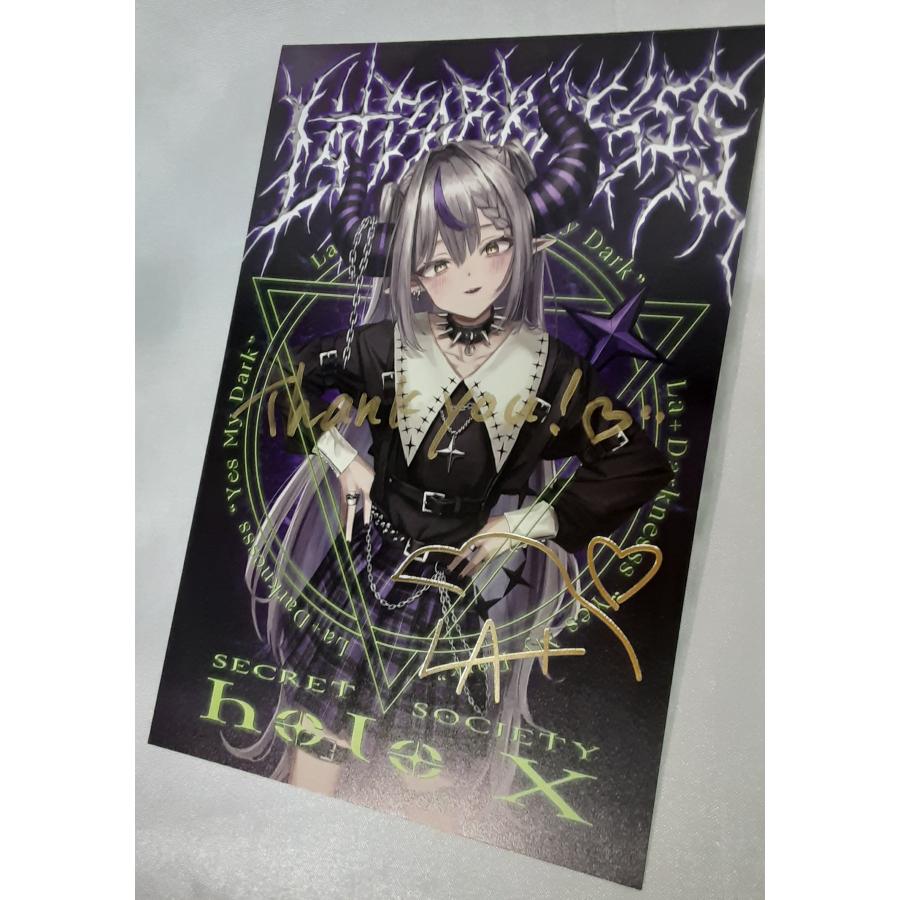 ラプラス・ダークネス 直筆サインメッセージ 箔押し 儀式描き下ろし