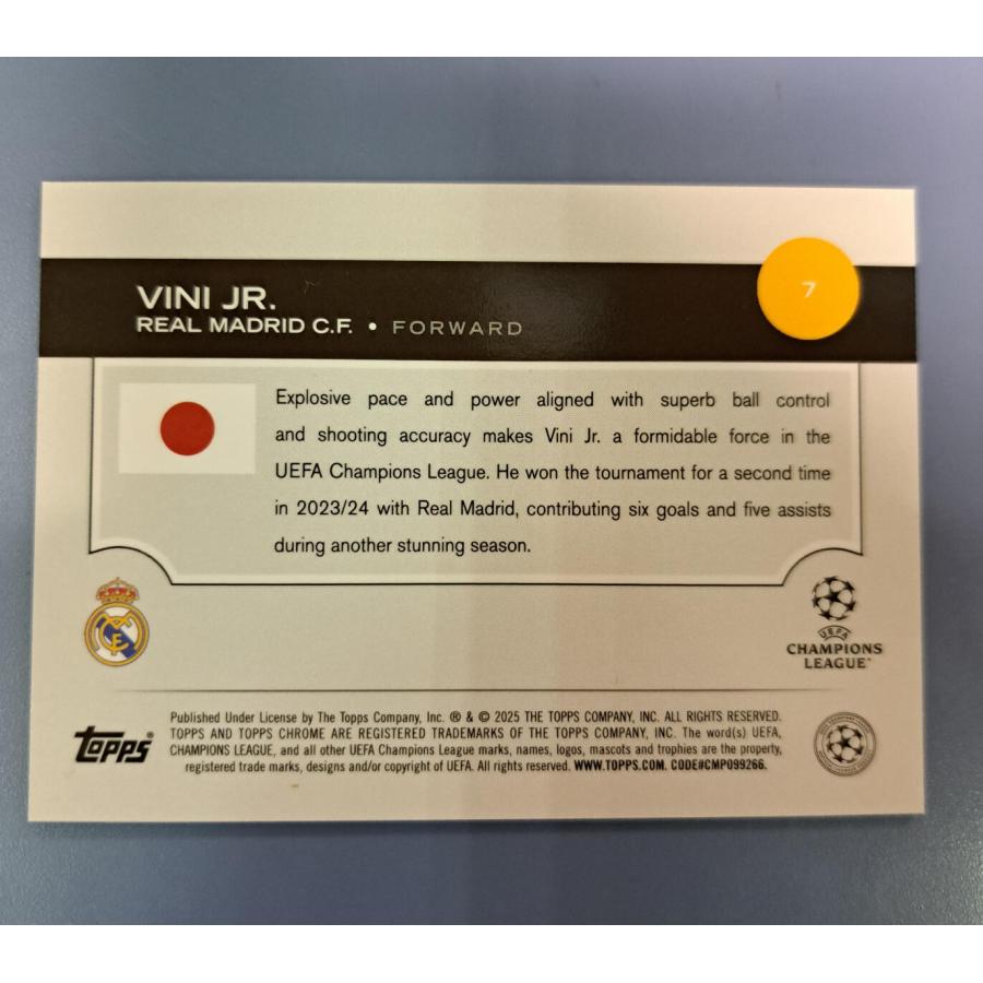 2024-25 topps UEFA Japan edition ヴィニシウス Vini Jr. 桜パラ |  | 01