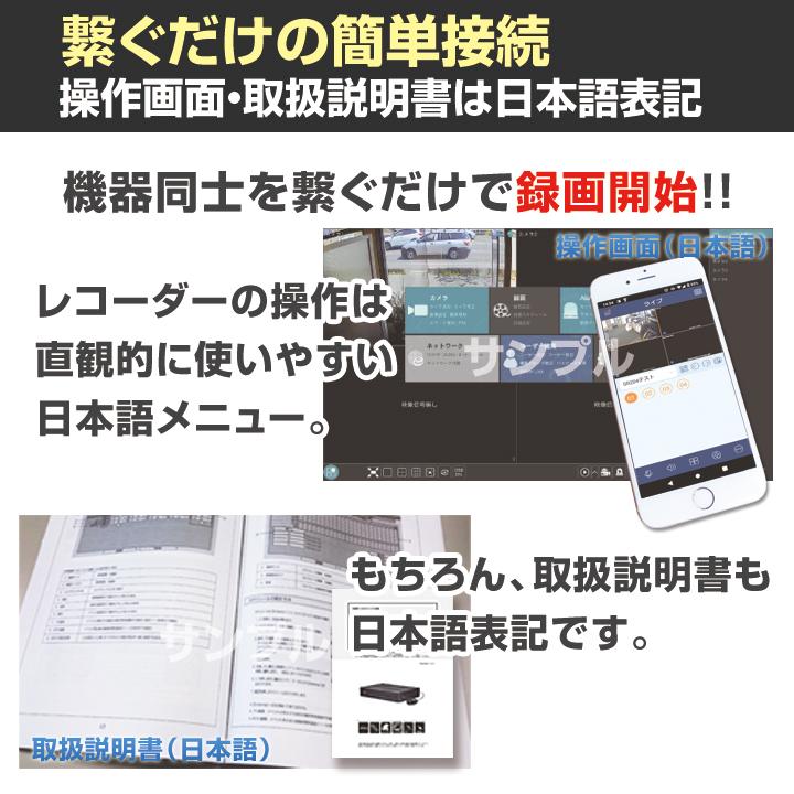 防犯カメラ 監視カメラ用 H.265 PoE・プラグアンドプレイ 4K対応 4chデジタルネットワークレコーダー （HDD1〜10TB選択）/ 4PoE-NVR_12