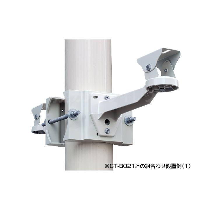 ポール取付金具 特注万能29穴（屋外対応・挟込：直径65〜130mm用） CT