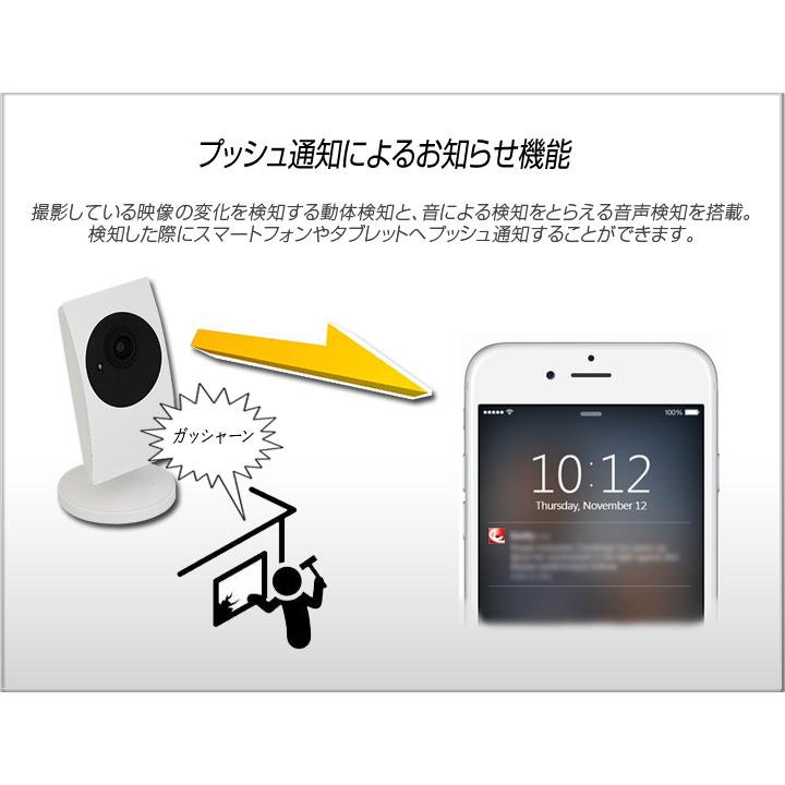 防犯カメラ Wi-Fi・有線両対応 スマホで見える・聞こえる