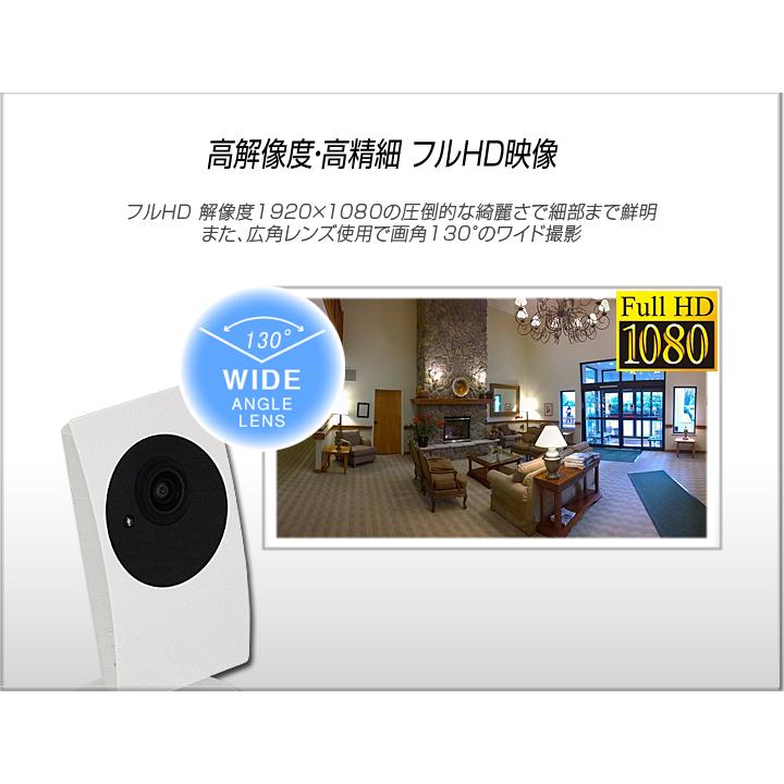 防犯カメラ Wi-Fi・有線両対応 スマホで見える・聞こえる・話せる