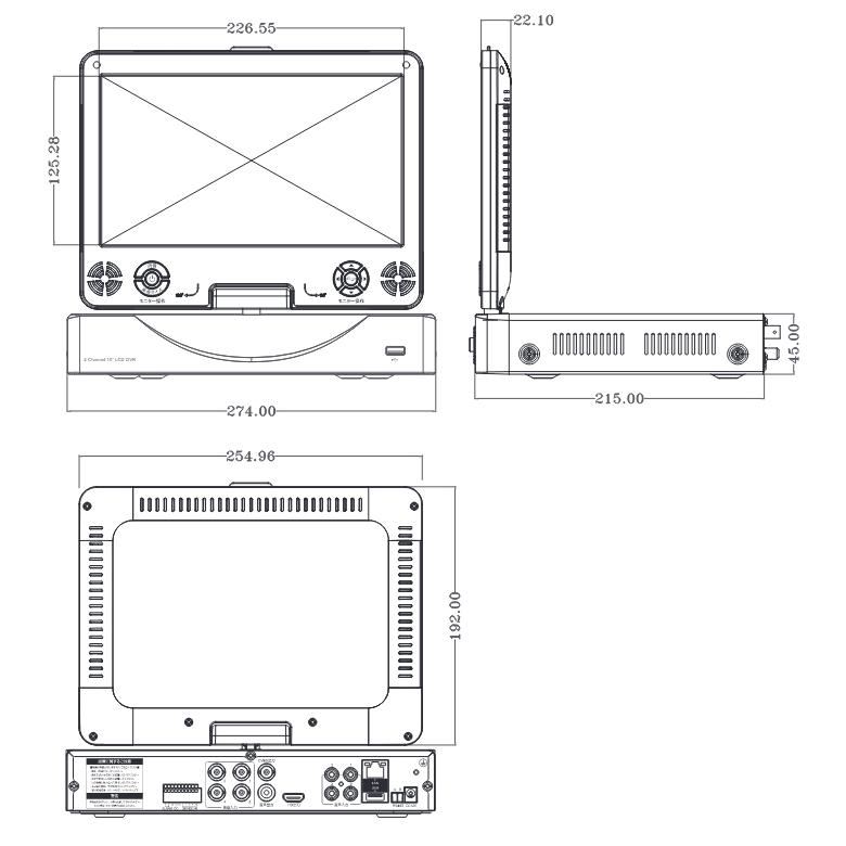 液晶モニター一体型 H.264 5MP対応 AHD/HD-TVI/CVBS 4chデジタルレコーダー（HDD1〜8TB選択）/ CT-MHR30｜bc-direct｜20