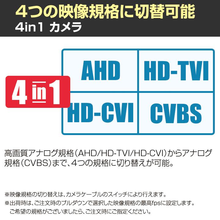 集音マイク内蔵 バリフォーカル 赤外線暗視ドーム防犯カメラ （130万画素 AHD/TVI/CVI/CVBS 選択可）屋内・屋外　両用 / CT-SY1130-L｜bc-direct｜14