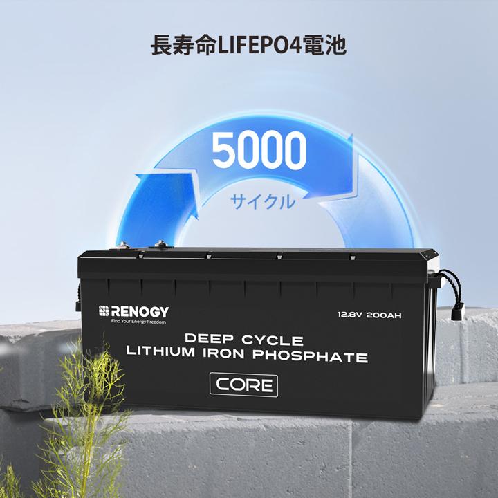 レノジー RENOGY リン酸鉄リチウムイオンバッテリー 12.8V 200AH