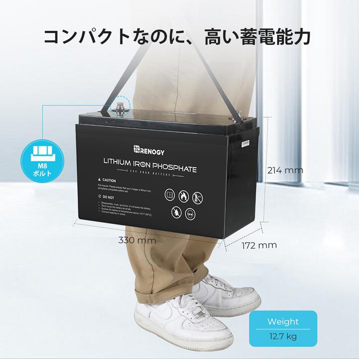 RENOGY（レノジー） リン酸鉄 リチウム イオン バッテリー 24V 50Ah 