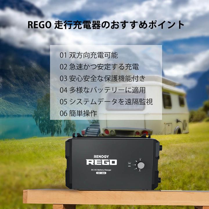 RENOGY（レノジー） RENOGY REGOシリーズ 走行充電器12V 60A Bluetooth