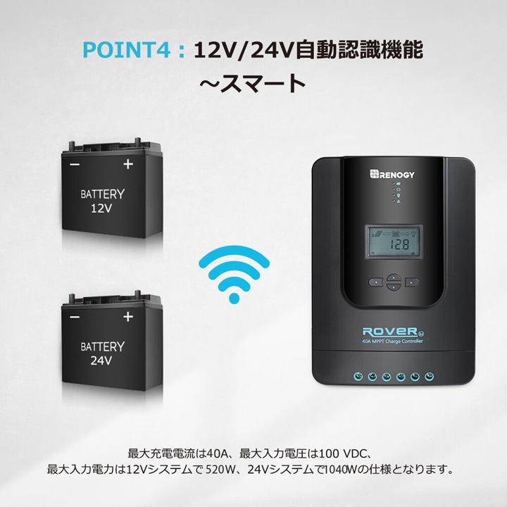 RENOGY（レノジー） RENOGY MPPT チャージ コントローラー 40A ROVER