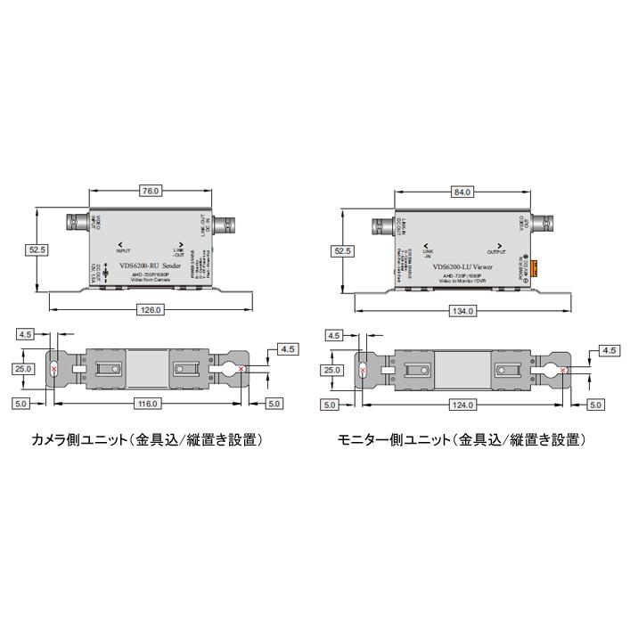 防犯カメラ 監視カメラ用 AHD/CVBS対応 映像・電源重畳ワンケーブル