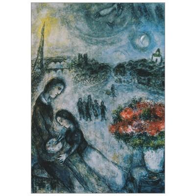 ポストカード アート マルク シャガール 新婚カップル ブルー系 Heart Art 1000 l Pictorial Network 通販 Yahoo ショッピング