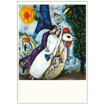 ポストカード アート マルク シャガール エッフェル塔の花嫁 花婿 Training Art 146 l Pictorial Network 通販 Yahoo ショッピング