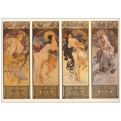 ポストカード アート アルフォンス ミュシャ Alphonse Mucha 四季 春 夏 秋 冬 17 Heart Art 9 l Pictorial Network 通販 Yahoo ショッピング