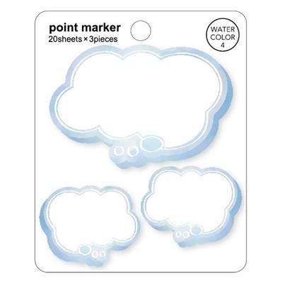 雑貨 付箋 ふせん 3柄セット ポイント付箋 ふきだし 水彩ブルー Apj Fusen 331 l Pictorial Network 通販 Yahoo ショッピング