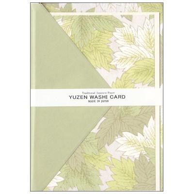 グリーティングカード 和風多目的 和風カード 百花 友禅 グリーン Monku G All 436 l Pictorial Network 通販 Yahoo ショッピング