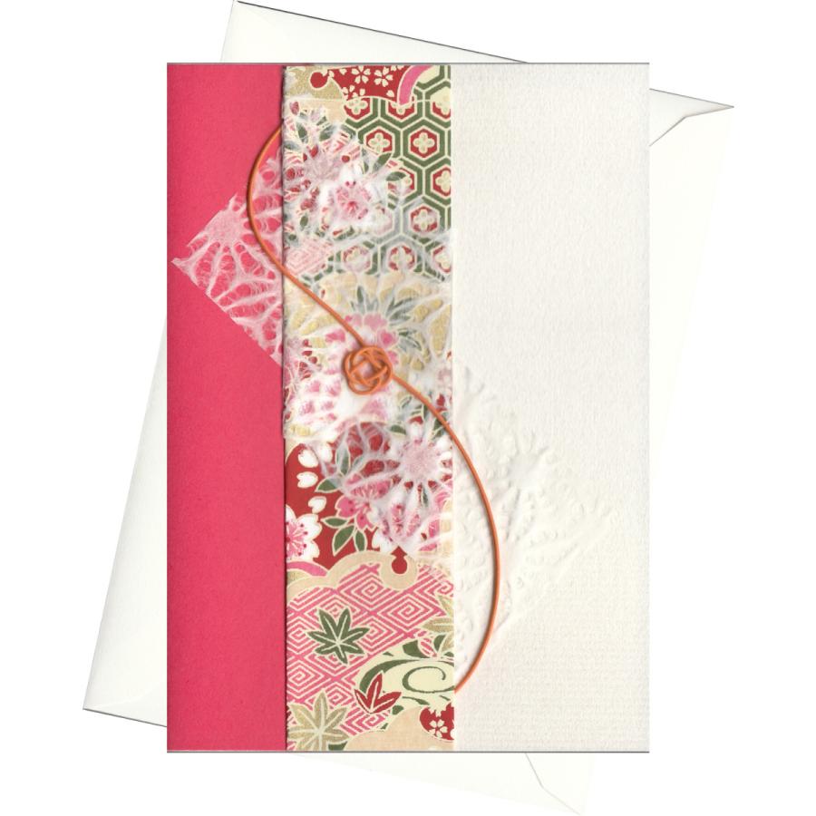 グリーティングカード 和風多目的 和風カード 綾 アカ Monku G All 541 l Pictorial Network 通販 Yahoo ショッピング