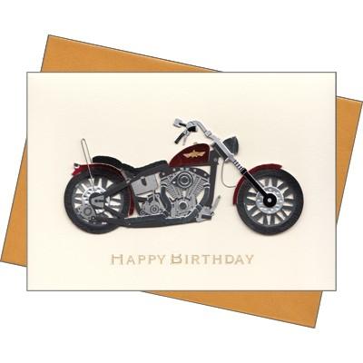 グリーティングカード バースデー 赤いバイク ハンドメイド Leaf G 368 l Pictorial Network 通販 Yahoo ショッピング