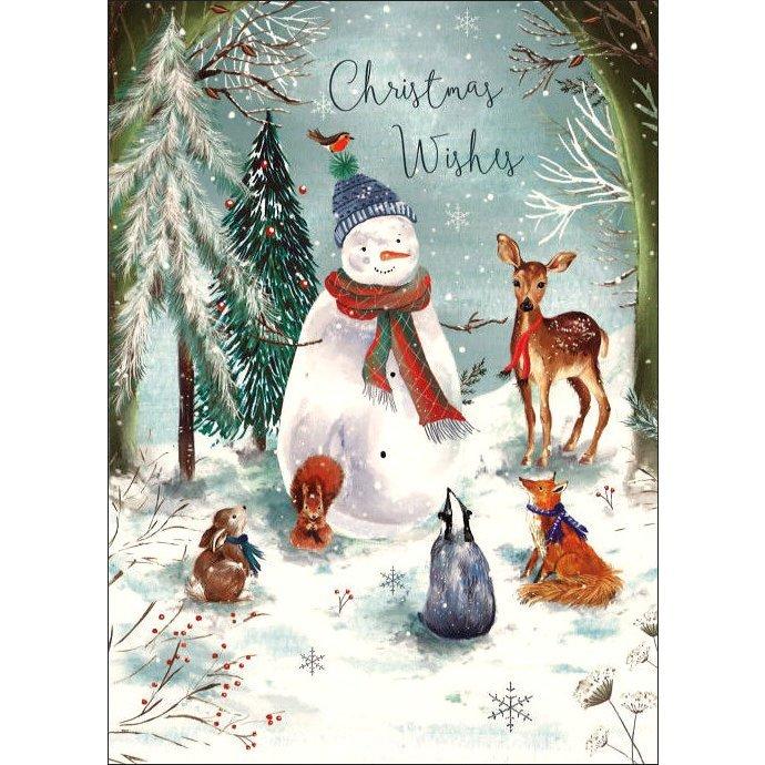雑貨アートの通販店 ベルコモンミニ グリーティングカード Xmasカード CHRISTMAS アクティブコーポレーション ギフト雑貨  ハッピーアニマルミニクリスマスカード