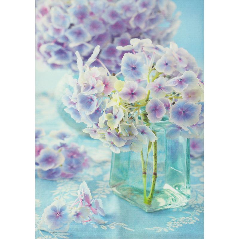 ポストカード お花 紫陽花 あじさい ドイツ製 パープル Heart オンラインショッピング