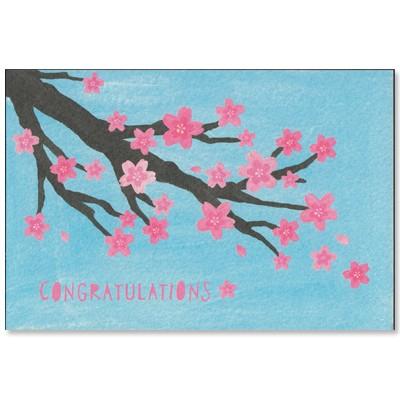 ポストカード イラスト 桜のカード Congratulations 桜と空 Ot Haru 052 l Pictorial Network 通販 Yahoo ショッピング