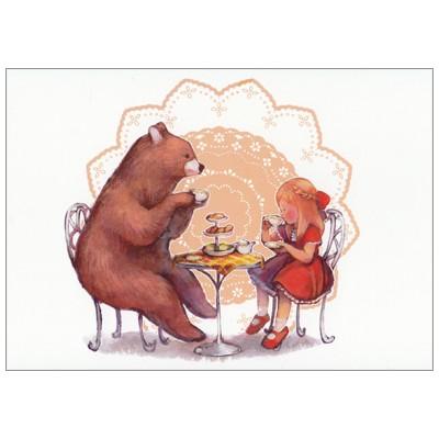 ポストカード イラスト 名司生 くまさんとティータイム Yujin Ill 14 l Pictorial Network 通販 Yahoo ショッピング