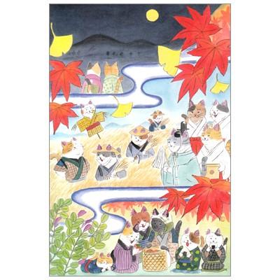 ポストカード イラスト 四季ねこねこ 秋 紅葉 Snpc49 Ill 1600 l Pictorial Network 通販 Yahoo ショッピング