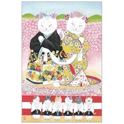 ポストカード イラスト かぶきねこづくし 男女道成寺 めおとどうじょうじ Knpc164 Ill 1662 l Pictorial Network 通販 Yahoo ショッピング