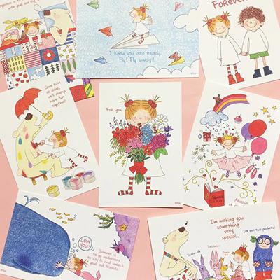 ポストカード イラスト Coco ココちゃん クジラとキス Gl Ill 1667 l Pictorial Network 通販 Yahoo ショッピング