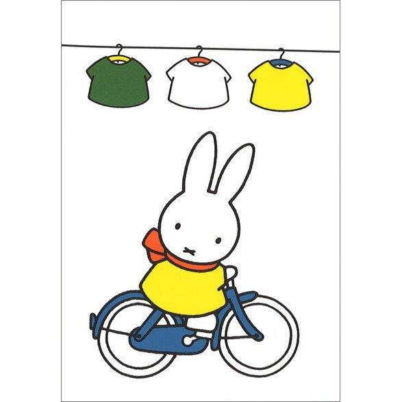 ポストカード イラスト ディック ブルーナ ミッフィー 洗濯物と自転車ミッフィー Yujin Db521 Ill 1955 l Pictorial Network 通販 Yahoo ショッピング