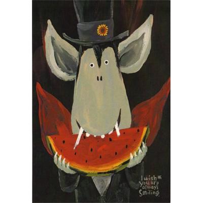 ポストカード イラスト 在庫限り 武内 祐人 ドラキュラとスイカ Ill 733 l Pictorial Network 通販 Yahoo ショッピング