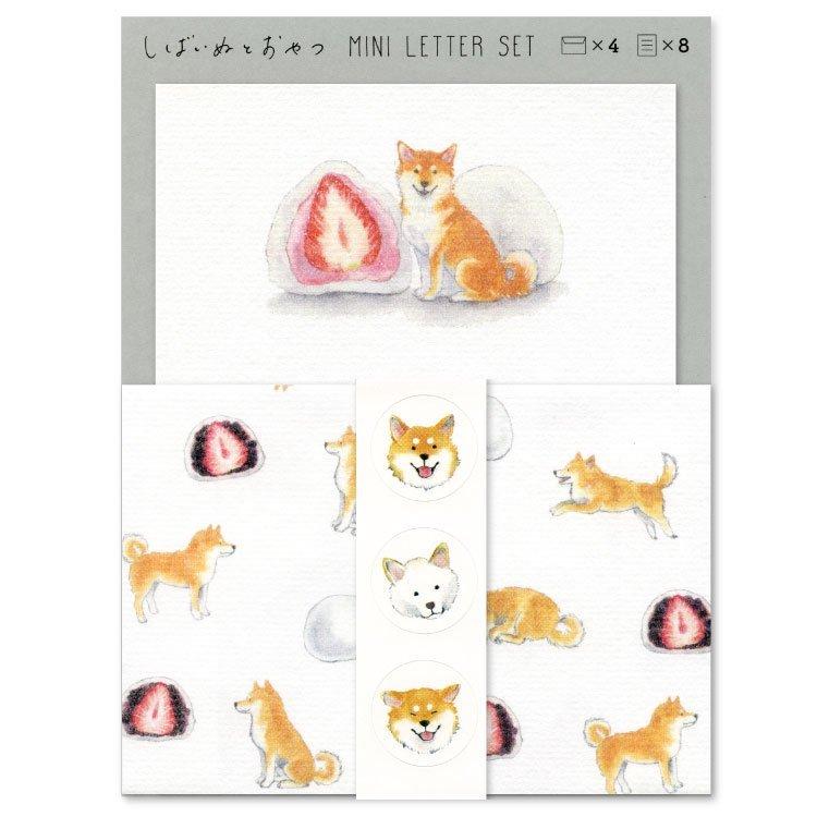 雑貨 ミニレターセット しばいぬとおやつ いちご大福 Act C L 634 l Pictorial Network 通販 Yahoo ショッピング