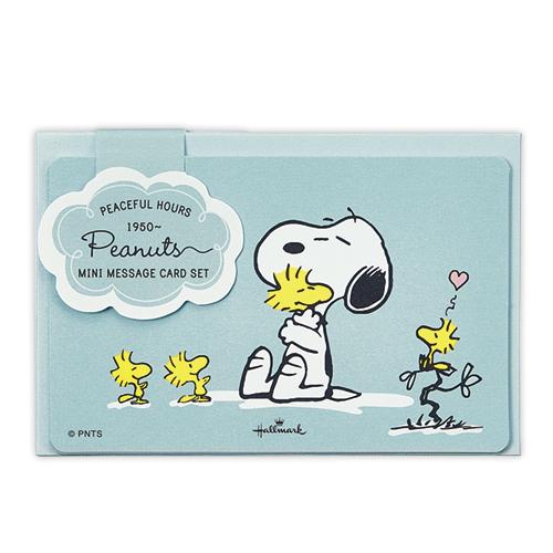雑貨 メッセージカード 封筒付き スヌーピー Peaceful Hours グリーン 各4枚入り Hallmark ホールマーク Mds Meishi 394 l Pictorial Network 通販 Yahoo ショッピング