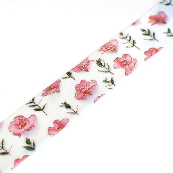 雑貨 マスキングテープ 15mm幅 ピンクブロッサム 薔薇っぽいお花 ゴールド箔 Ttm Mt 231 l Pictorial Network 通販 Yahoo ショッピング