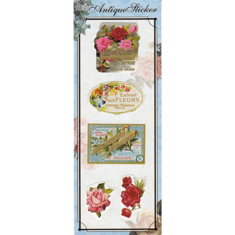 雑貨 シール アンティークラベル バラ 水色 Heart Seal 267 l Pictorial Network 通販 Yahoo ショッピング